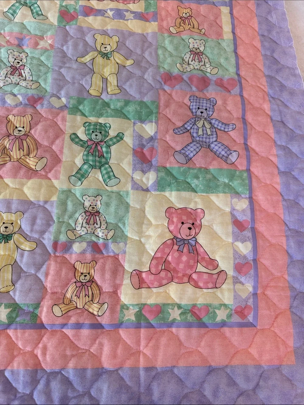Vintage VIP Cranston Print Works “Cheater” Quilt Print Teddy Bears Panel Only